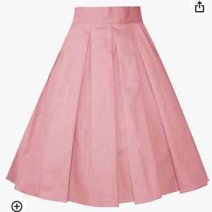 Pleated Skirt Pink A-line